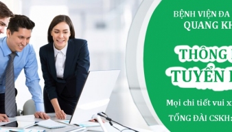 BỆNH VIỆN ĐA KHOA QUANG KHỞI TUYỂN DỤNG NHÂN SỰ NĂM 2020