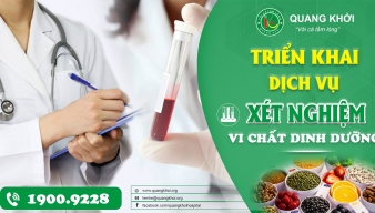 TRIỂN KHAI DỊCH VỤ XÉT NGHIỆM VI CHẤT DINH DƯỠNG!