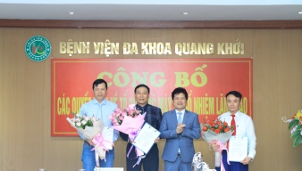 LỄ BỔ NHIỆM TÂN GIÁM ĐỐC VÀ CÁC VỊ TRÍ LÃNH ĐẠO CHỦ CHỐT CỦA BỆNH VIỆN ĐA KHOA QUANG KHỞI!