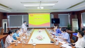 ĐOÀN CÔNG TÁC TỈNH UỶ NGHỆ AN, THỊ UỶ HOÀNG MAI LÀM VIỆC VỚI CHI BỘ BỆNH VIỆN ĐA KHOA QUANG KHỞI