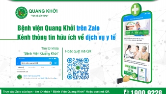TƯ VẤN, KHÁM BỆNH TRÊN KÊNH ZALO OFFICIAL ACCOUNT “BỆNH VIỆN QUANG KHỞI”