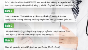 CÁC BƯỚC ĐĂNG KÝ KHÁM BỆNH TỪ XA - PHỤC VỤ MÙA DỊCH!
