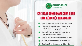 CÁC HOẠT ĐỘNG KHÁM CHỮA BỆNH CỦA BỆNH VIỆN QUANG KHỞI!
