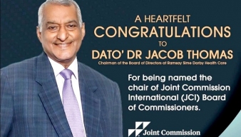 Ủy ban Hỗn hợp quốc tế (JCI) bổ nhiệm Bác sỹ Jacob Thomas, Tập đoàn Ramsay Sime Darby Health Care, là Chủ tịch Hội đồng ủy viên