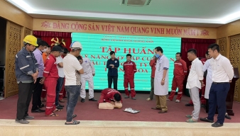 ĐÀO TẠO VÀ HUẤN HUYỆN KỸ NĂNG SƠ CẤP CỨU CƠ BẢN CHO ĐỘI ATVSV CÔNG TY CP CẢNG DỊCH VỤ DẦU KHÍ TỔNG HỢP PTSC THANH HÓA!