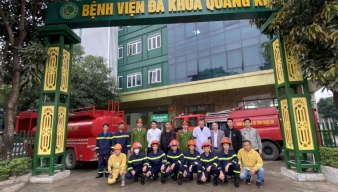 BỆNH VIỆN QUANG KHỞI TỔ CHỨC TẬP HUẤN, DIỄN TẬP PHÒNG CHÁY CHỮA CHÁY VÀ CỨU NẠN CỨU HỘ
