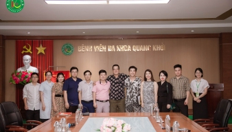 CHƯƠNG TRÌNH LÀM VIỆC GIỮA THƯƠNG HIỆU SOL THÁI LAN VÀ BỆNH VIỆN ĐA KHOA QUANG KHỞI