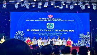 CÔNG TY TNHH Y TẾ HOÀNG MAI (BỆNH VIỆN ĐA KHOA QUANG KHỞI) VINH DỰ ĐƯỢC CHỦ TỊCH UBND TỈNH VINH DANH TRONG NGÀY LỄ DOANH NHÂN VIỆT NAM