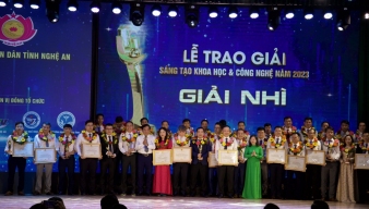 BỆNH VIỆN ĐA KHOA QUANG KHỞI ĐƯỢC VINH DANH TẠI LỄ TRAO GIẢI CÁC CÔNG TRÌNH SÁNG TẠO KHOA HỌC VÀ CÔNG NGHỆ TỈNH NGHỆ AN 2023