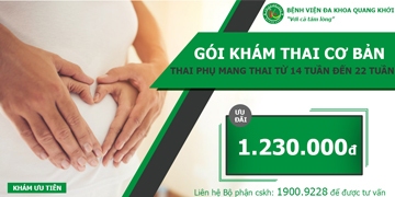 Gói khám thai cơ bản (14 tuần - 22 tuần)